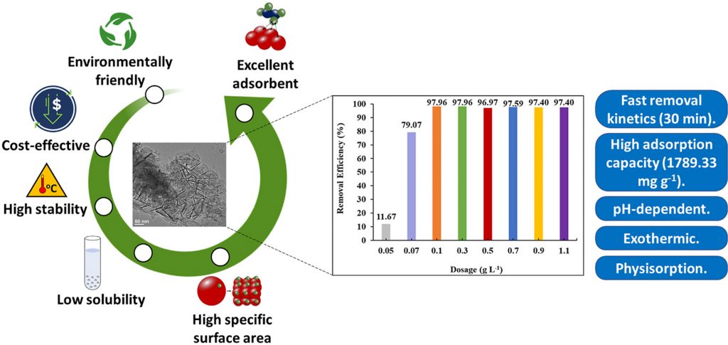 Synthesis of hybrid magnesium hydroxide/magnesium oxide nanorods [Mg(OH)2/MgO] for prompt and efficient adsorption of ciprofloxacin from aqueous solutions